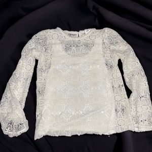 Girls White lace top